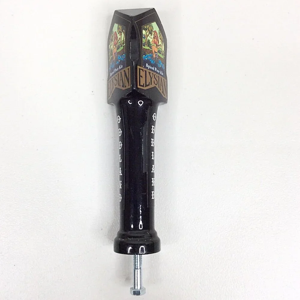 Elysian Spiced Pear Ale Oddland Beer Tap Handle Seattle Washington Wood 10